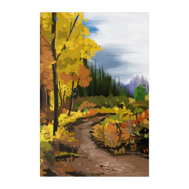 Autumn Oil Painting Acrylic Print (Front)