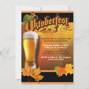 autumn oktoberfest invitation