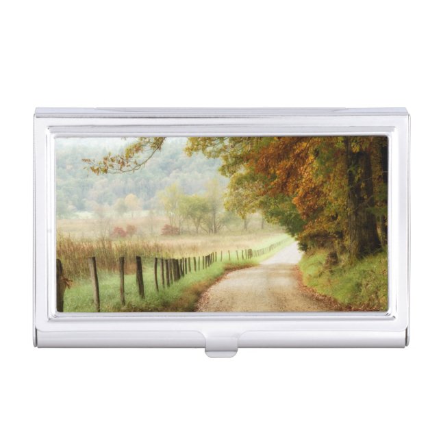 Autumn on a Country Road Business Card Holder (Front)