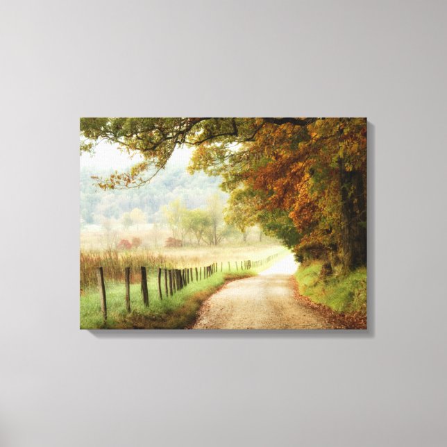 Autumn on a Country Road Canvas Print (Front)