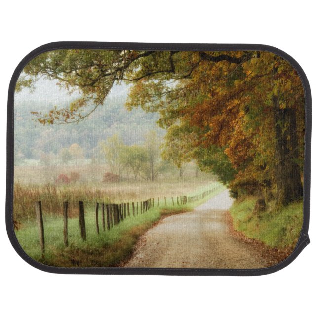 Autumn on a Country Road Car Floor Mat (Rear)