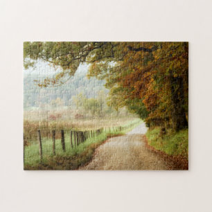 Autumn on a Country Road Jigsaw Puzzle