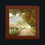 Autumn on a Country Road Keepsake Box<br><div class="desc">Home Décor</div>