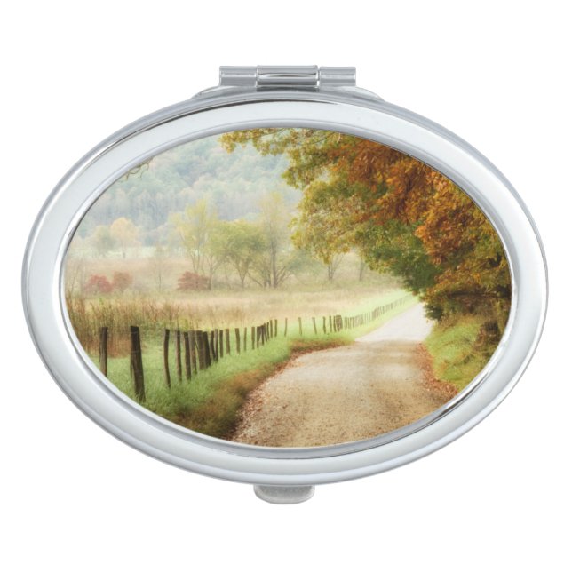 Autumn on a Country Road Mirror For Makeup (Front)