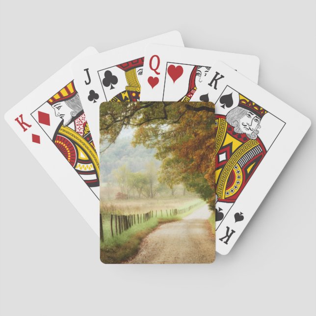 Autumn on a Country Road Poker Cards (Back)