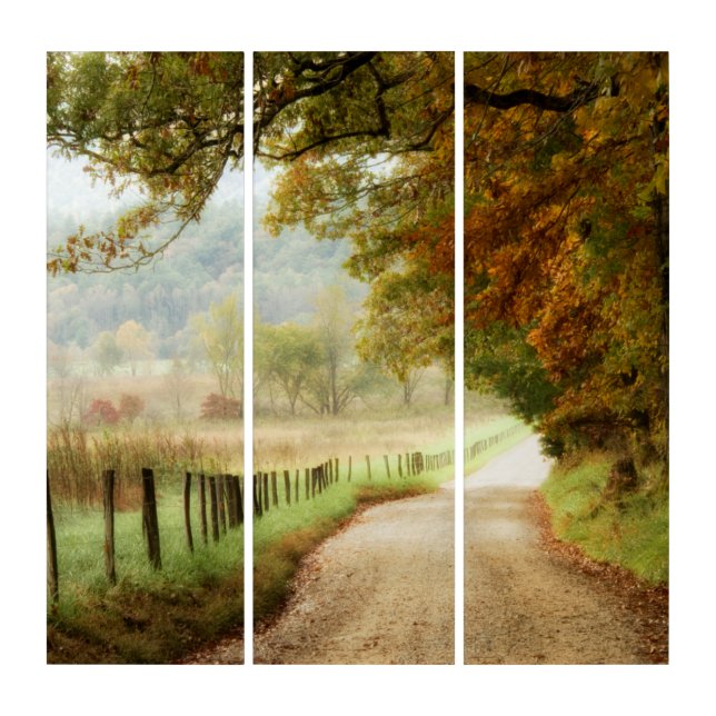Autumn on a Country Road Triptych (Front)