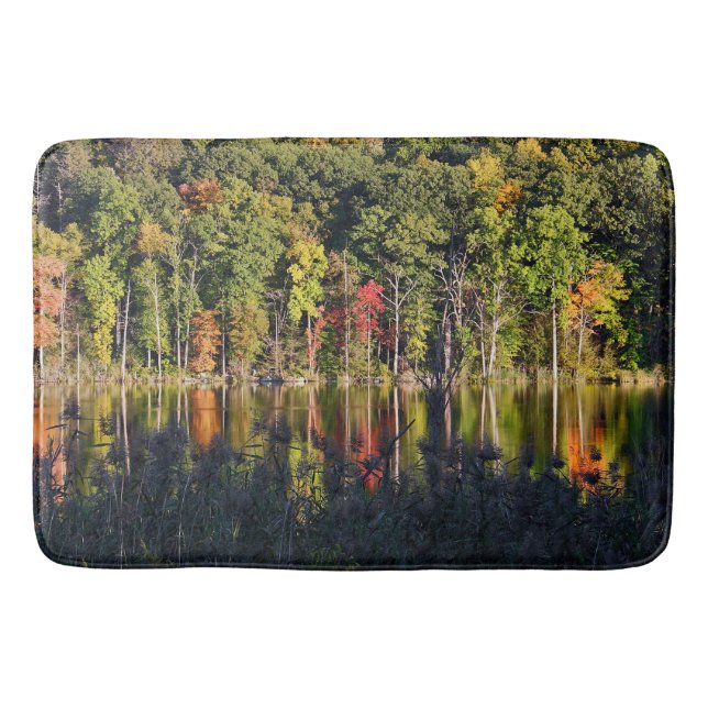 Autumn On Beardsley Pond Bath Mat (Front)