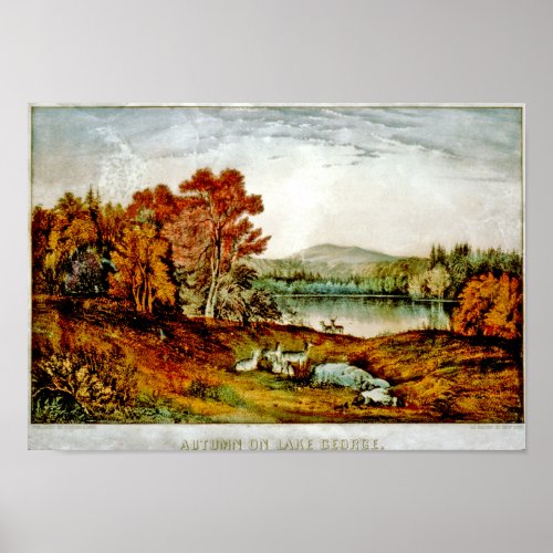 Autumn on Lake George Poster