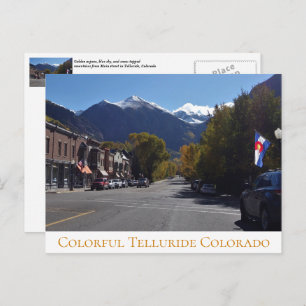Autumn on Main in Colorful Telluride Colorado Postcard