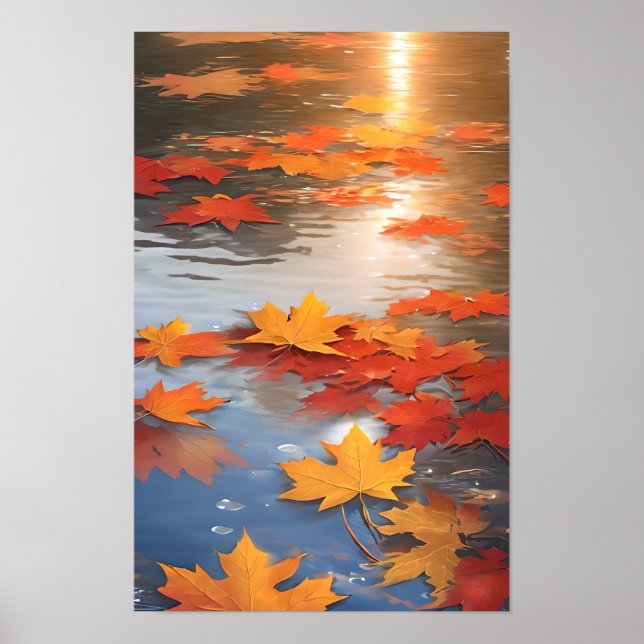 Autumn on the lake poster (Front)