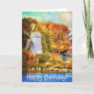 Autumn On The River Birthday Greeting Card