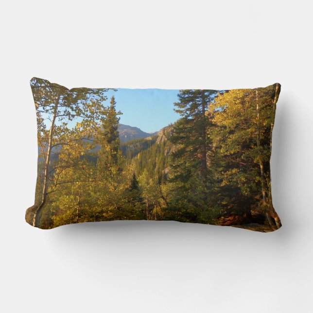 Autumn on the Trail to Dream Lake Lumbar Pillow (Front)