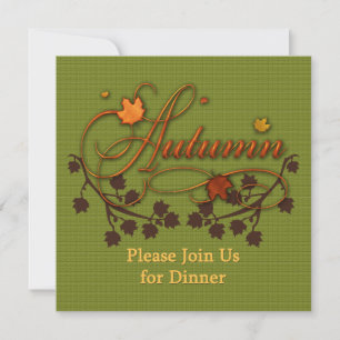 Autumn or Thanksgiving Dinner Party Invite