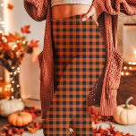 Autumn Orange and Black Gingham Plaid Leggings<br><div class="desc">These autumn leggings feature a striking orange and black gingham plaid pattern, making them the perfect addition to your fall wardrobe. Designed for both style and comfort, these leggings are ideal for cozy fall outfits, outdoor activities, or casual everyday wear. Pair them with your favorite seasonal tops for a stylish...</div>