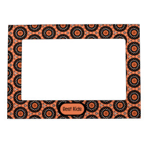 Autumn Orange Floral Magnetic Frame