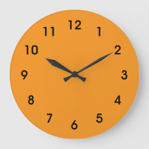 Autumn orange harvest  large clock