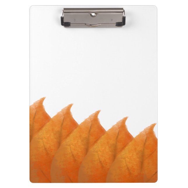 Autumn Orange Leaves Clipboard (Front)