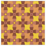 Autumn orange, red, and yellow pattern with stars fabric