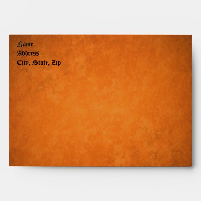 Autumn orange wedding envelope (Front)