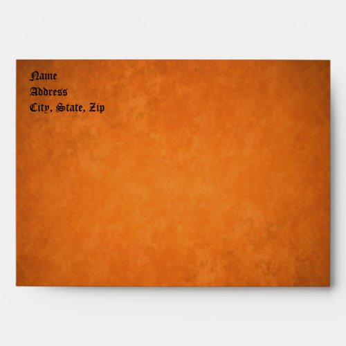 Autumn orange wedding envelope