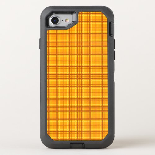 Autumn Orange Yellow Plaid Pattern OtterBox Defender iPhone SE87 Case