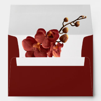 Autumn Orchid Romance Fall Wedding Envelope