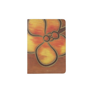 Autumn Orchids Gold Passport Holder