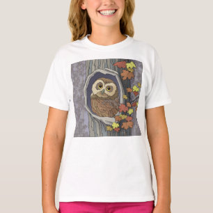 Autumn Owl and Fall Colors   T-Shirt