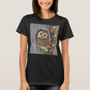 Autumn Owl and Fall Colors   T-Shirt