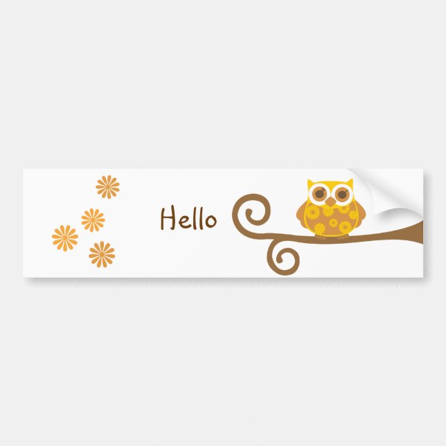 Autumn Owl Bumper Sticker (Front)