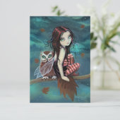 Autumn Owl Fantasy Art (Standing Front)