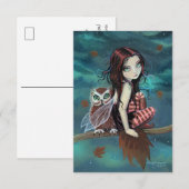 Autumn Owl Fantasy Art (Front/Back)
