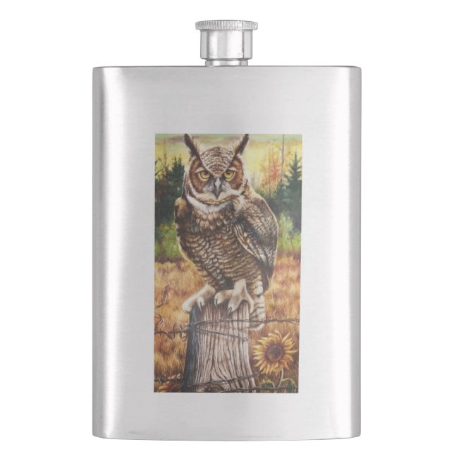 Autumn Owl Flask (Front)
