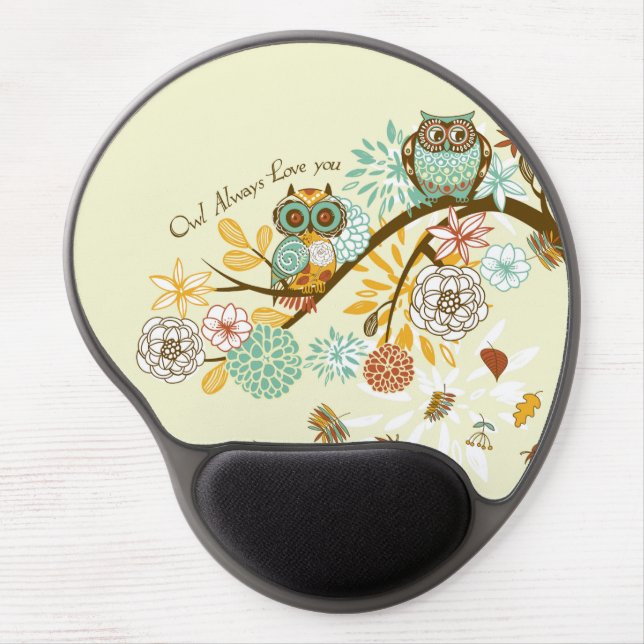 Autumn Owl Gel Mouse Pad (Front)
