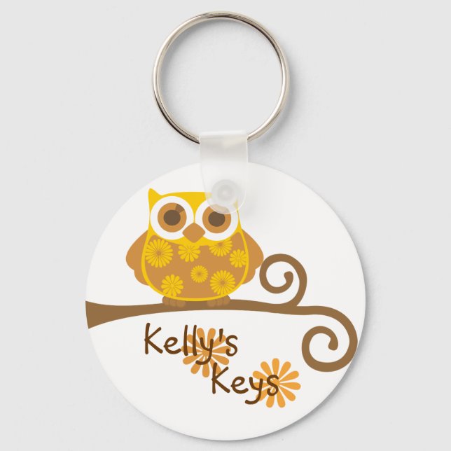Autumn Owl Keychain (Front)