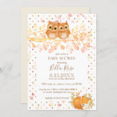 Autumn Owls Baby Shower Invitations (Front/Back)