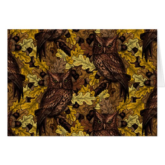 Autumn owls cards (Front Horizontal)