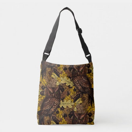 Autumn owls crossbody bag