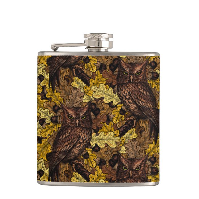 Autumn owls flask (Front)