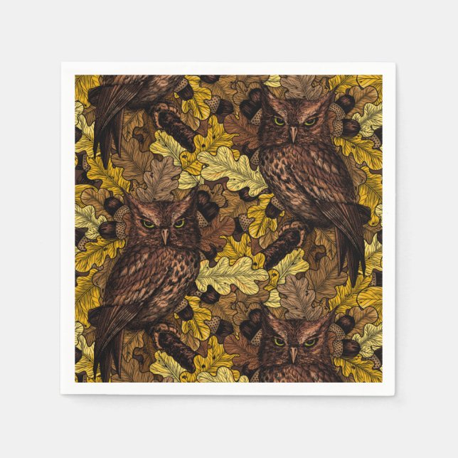 Autumn owls napkins (Front)