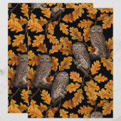 Autumn owls on black (Front/Back)