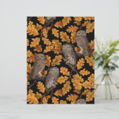 Autumn owls on black (Standing Front)