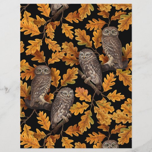 Autumn owls on black (Front)