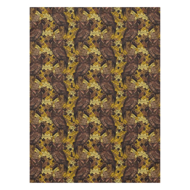 Autumn owls tablecloth (Front)