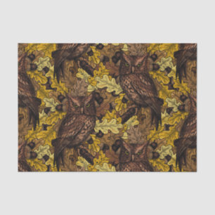 Autumn owls tissue paper
