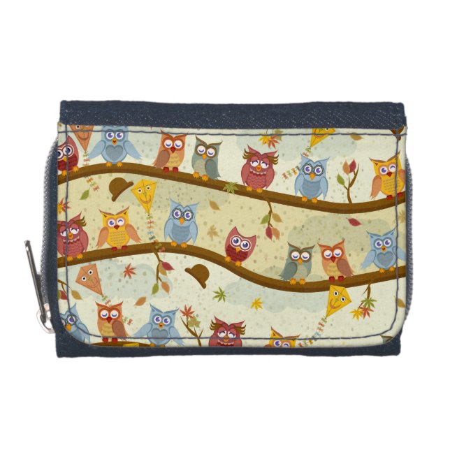 autumn owls wallet (Front)