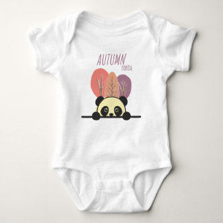 Autumn Panda Baby Bodysuit