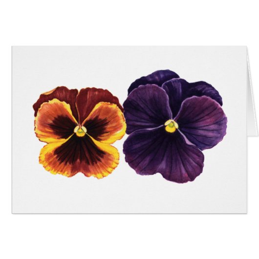 Autumn pansies cards (Front Horizontal)