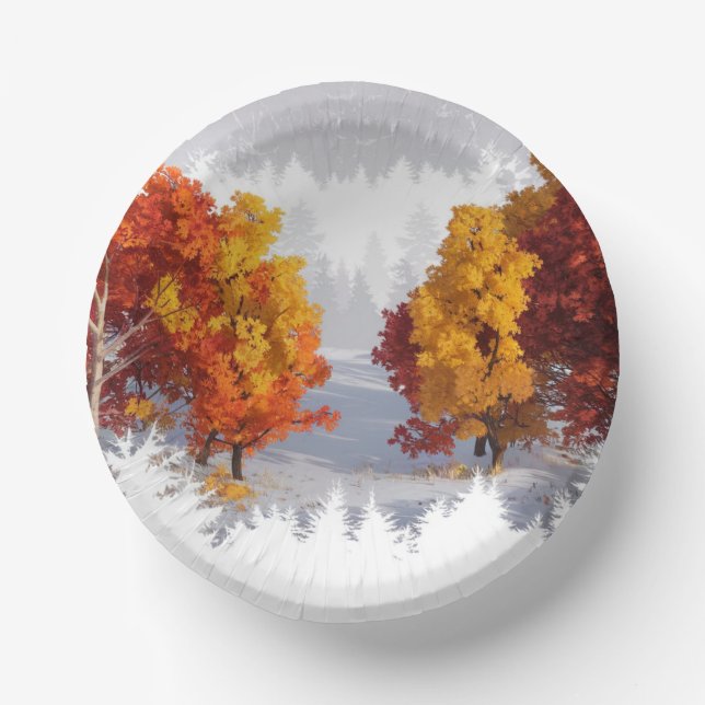 Autumn  paper bowls (Front)