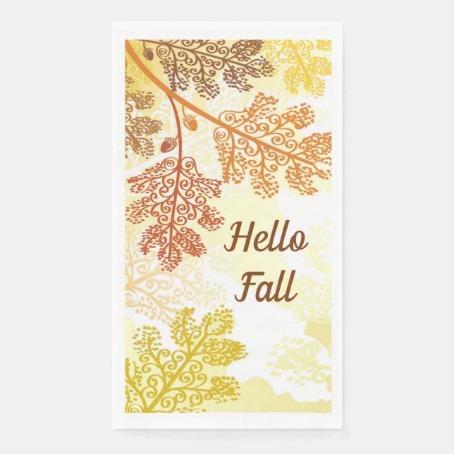Autumn Paper Guest Towel (Front)